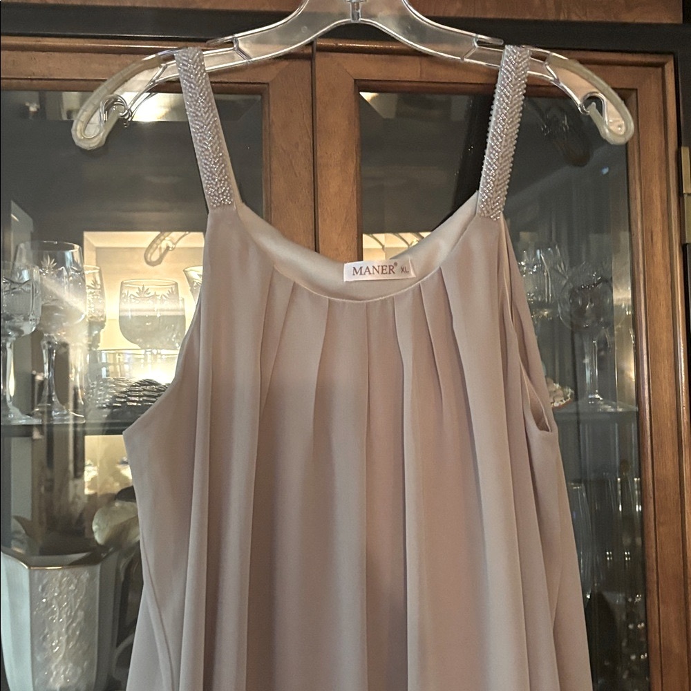Maner Striking chiffon Cami with embellished straps